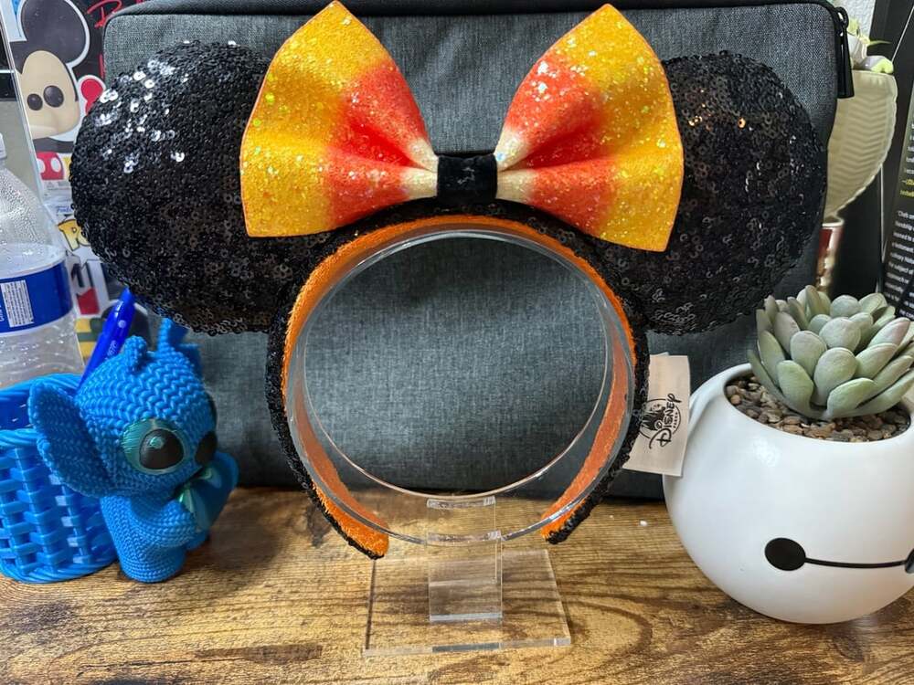 EUC Disney Parks Halloween Candy Corn Sequin Ears Headband